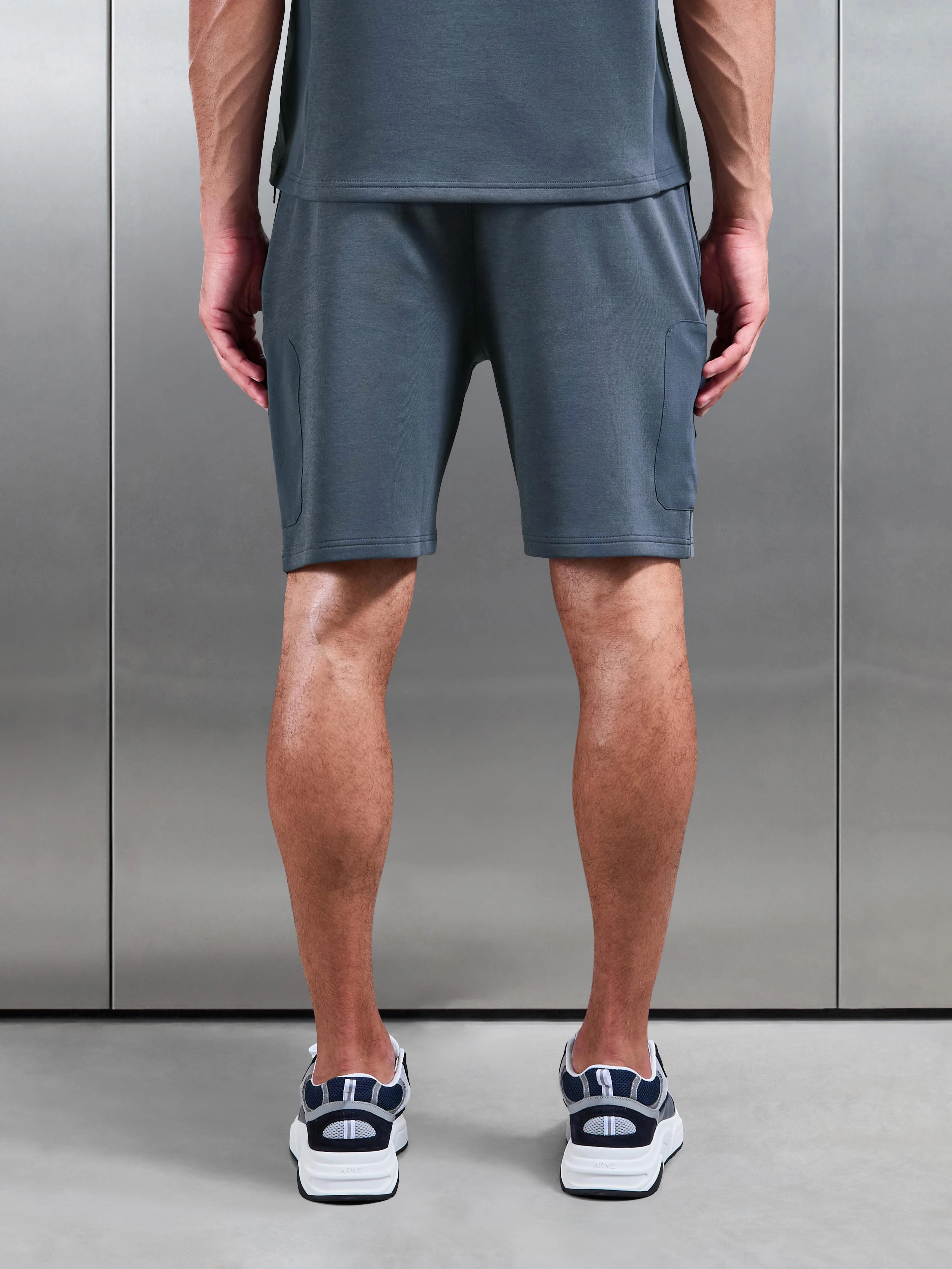 AirTech Hybrid Cargo Short in Slate Blue - Image 3