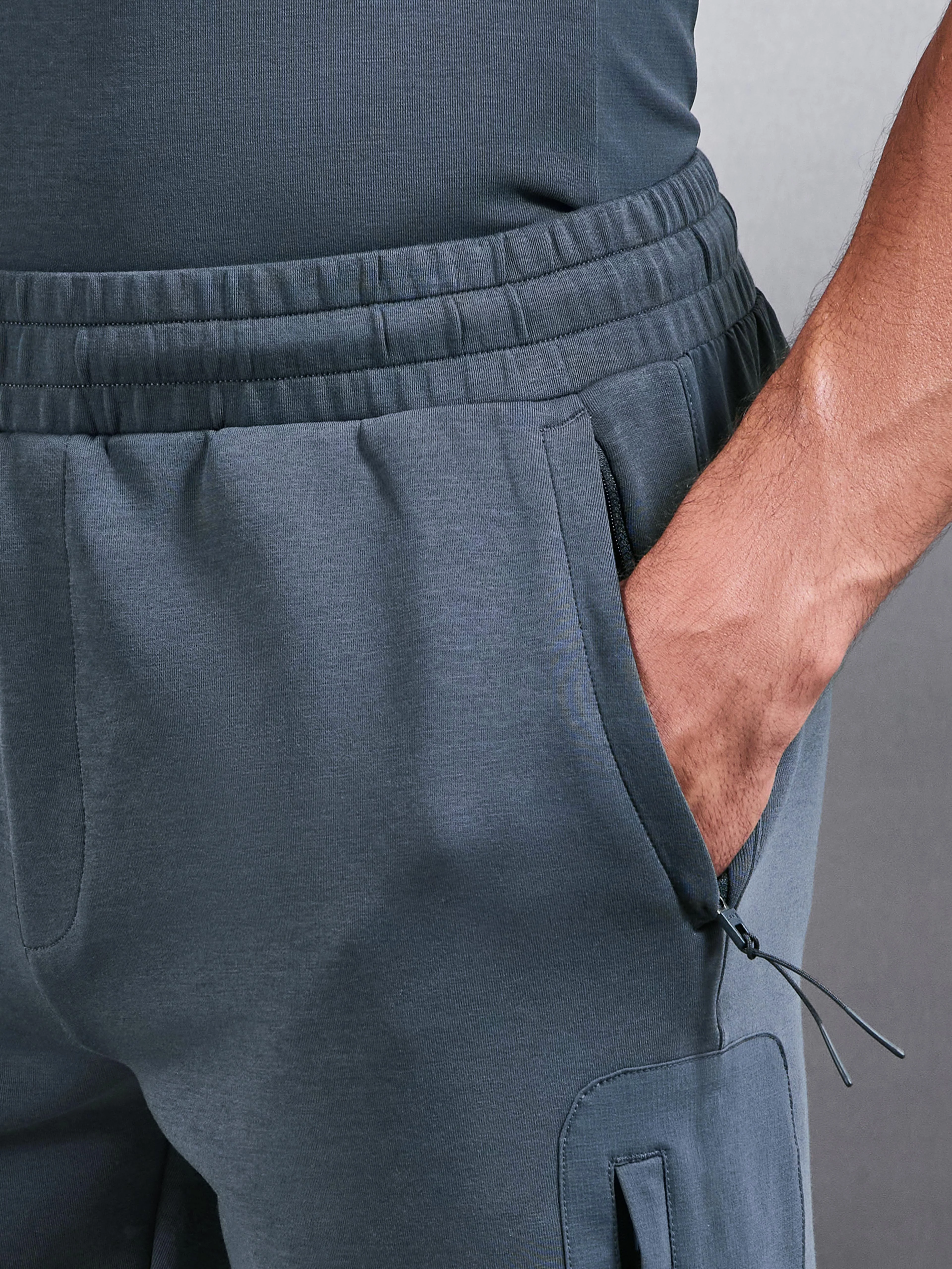 AirTech Hybrid Cargo Short in Slate Blue - Image 4