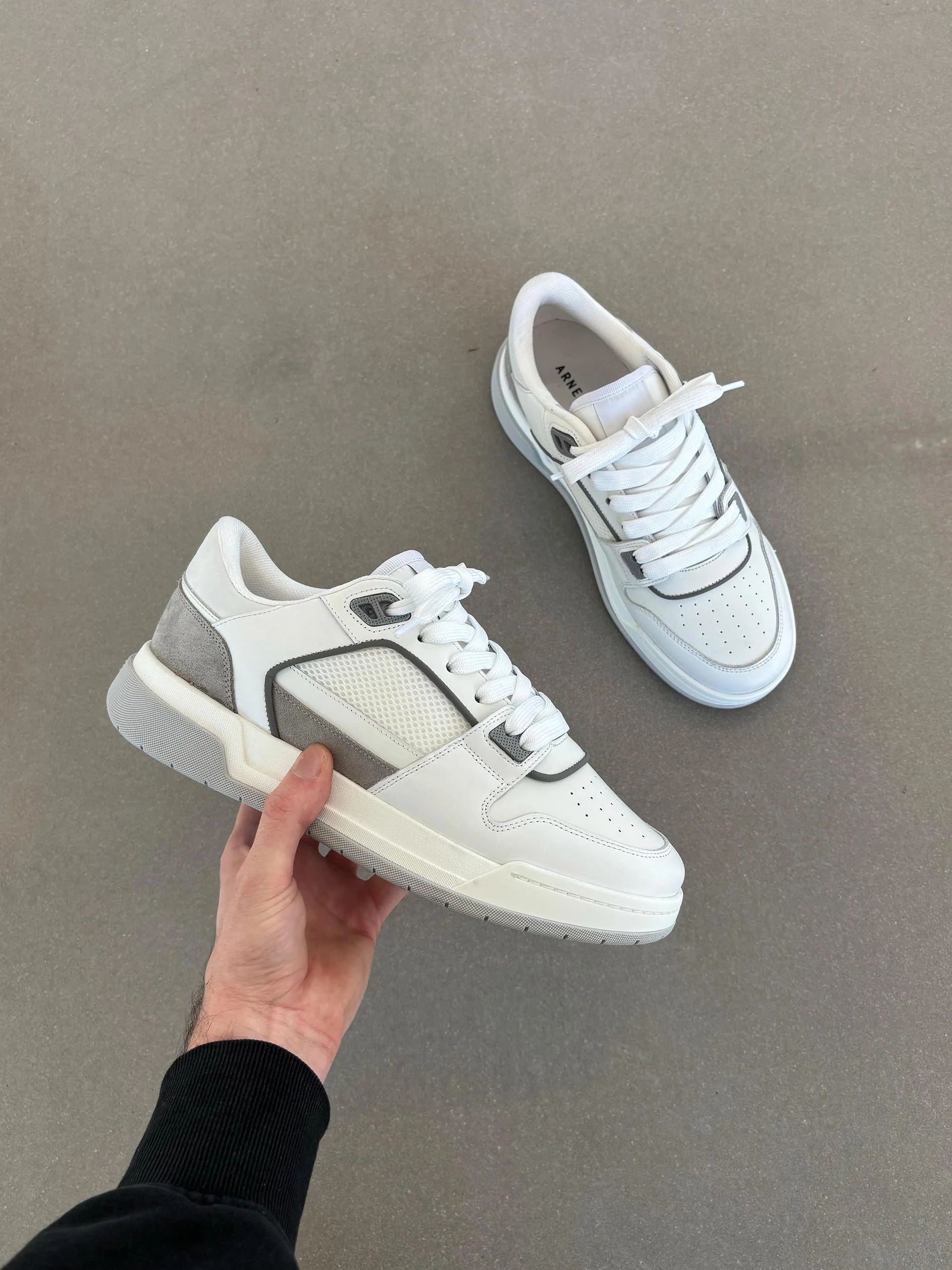 Basket Trainer in White Grey - Image 5