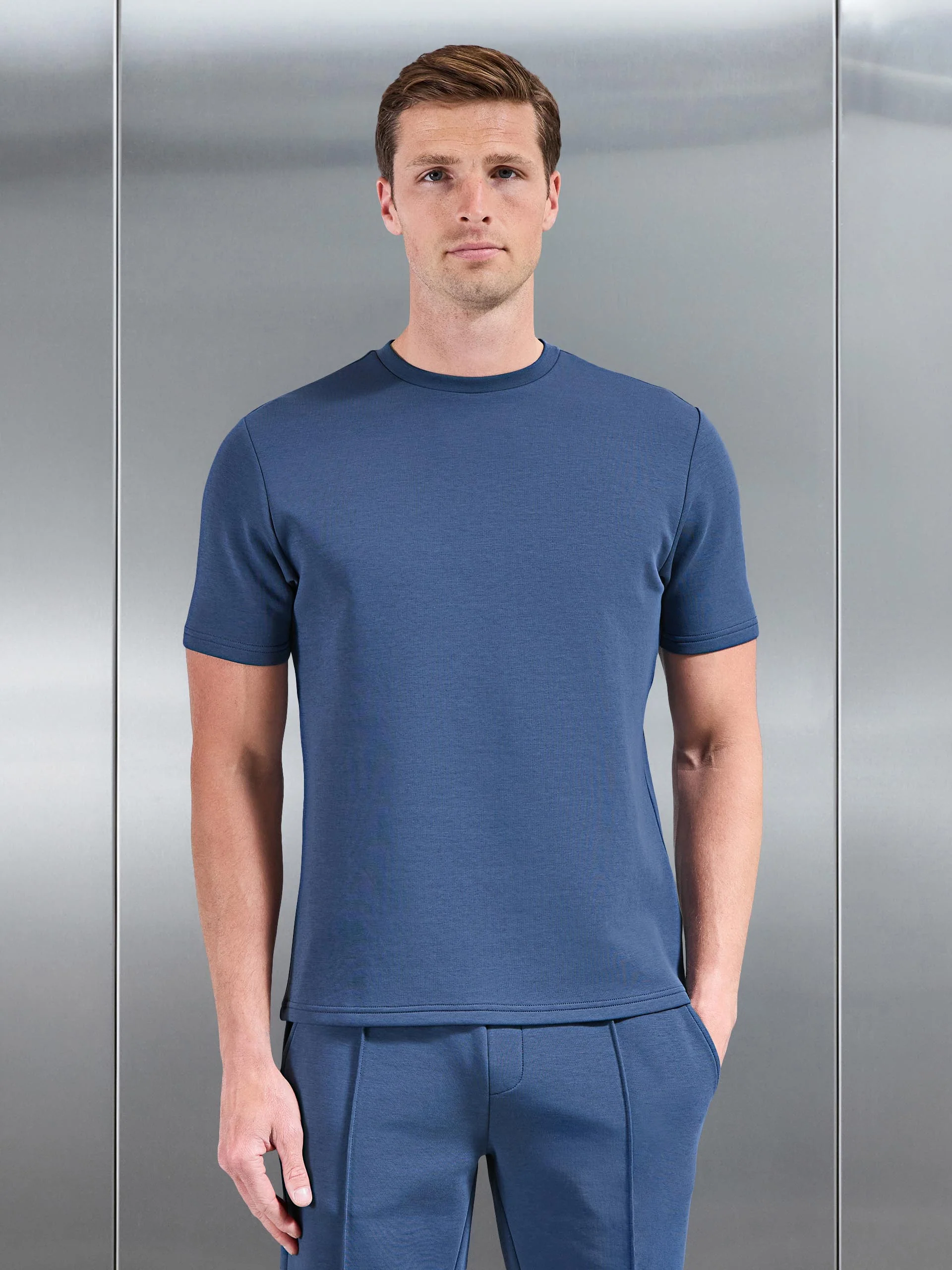 Everyday Luxe T-Shirt in Steel Blue