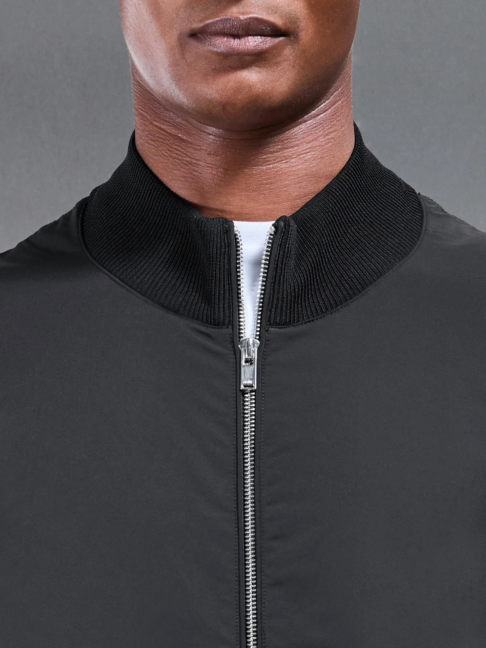 Hybrid Knitted Jacket in Black - Image 6