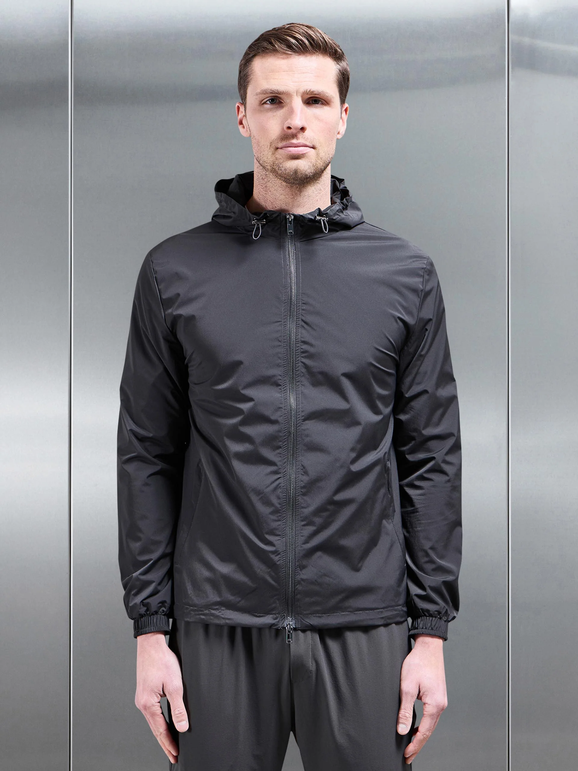 Utility Technical Shell Windbreaker in Grey