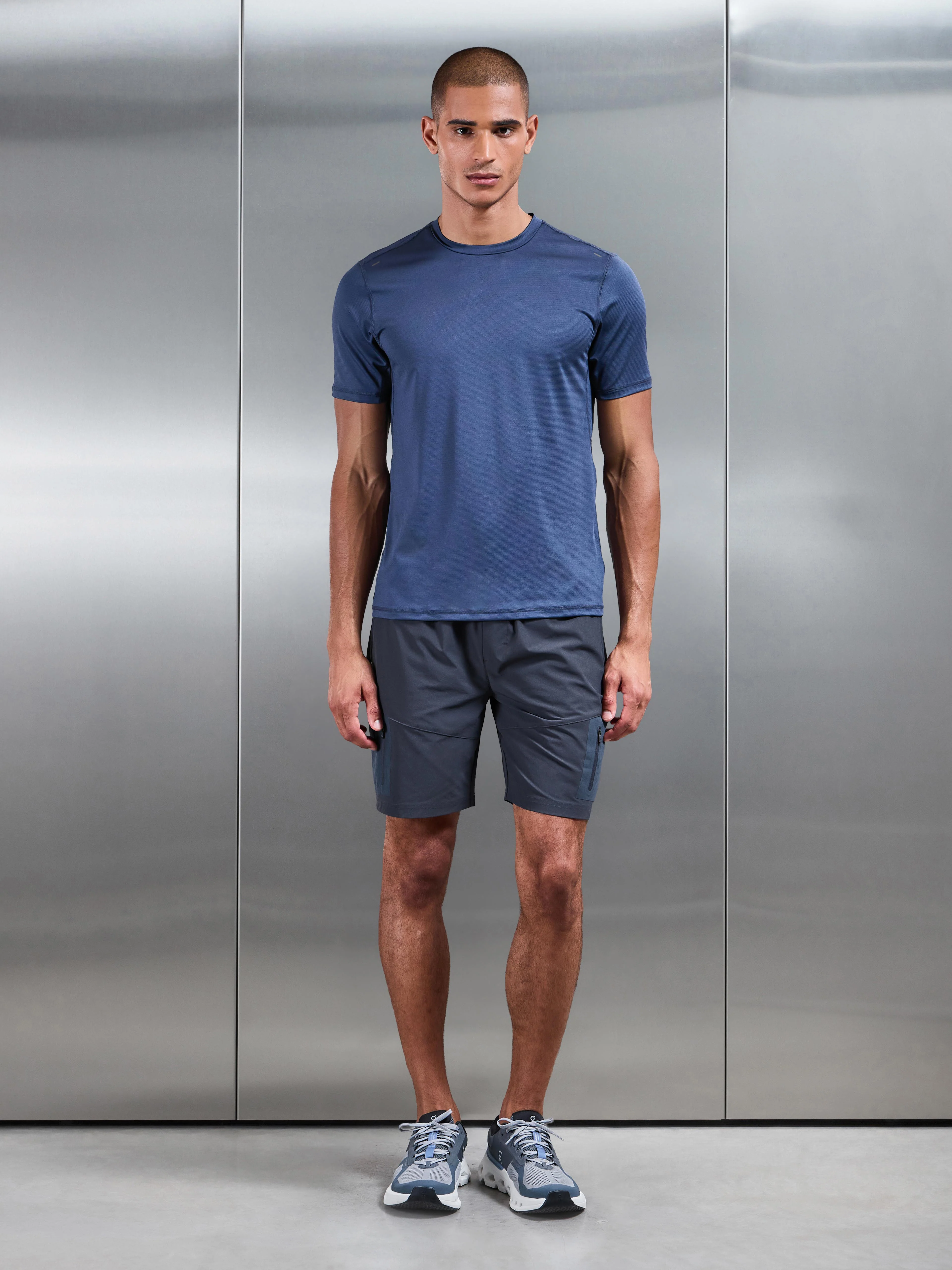 Utility Trail Cargo Short in Slate Blue - Image 4