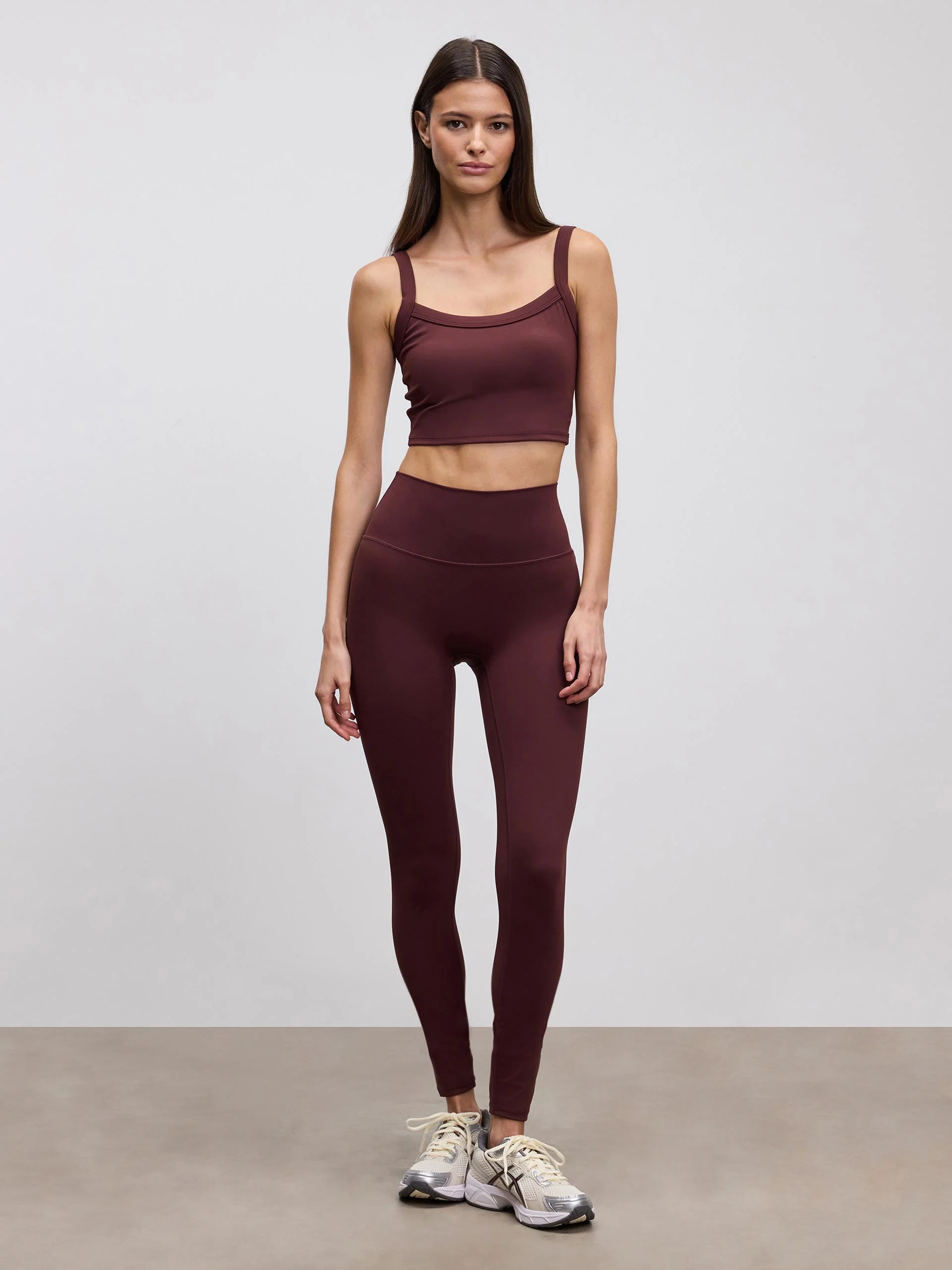 Womens Active Sports Bra in Burgundy - Image 2